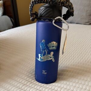 Little beach Maui/gay Blue Water Bottle with Carabiner